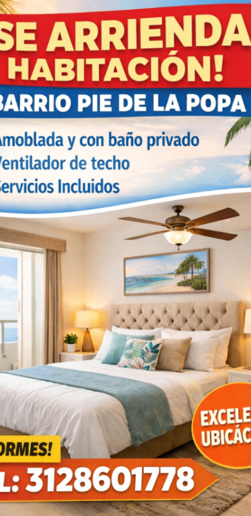 Habitación en arriendo en Cartagena de Indias